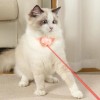 Zgarda interactivă pentru pisici, cu &icirc;ncărcare automată și indicator laser, ideală pentru joacă și distracție, din ABS, marime ajustalila, roz