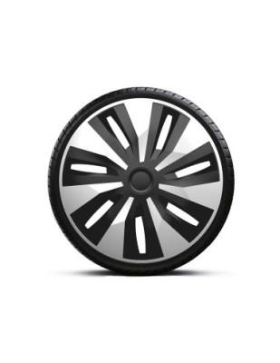 Set capace roti camion 15` Silver-Black Orion Van 4buc foto