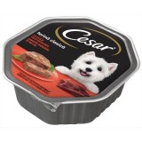 Hrana umeda caini, Cesar, pate 150 g, toate taliile, adult, carne de vita si ficat