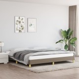 VidaXL Cadru de pat fără saltea, gri taupe, 200x200 cm, textil