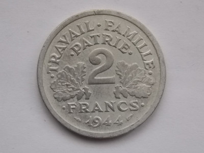 2 FRANCS 1944 FRANTA-VICHY foto