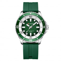 Ceas barbatesc de mana Curren Quartz Analog Casual Fashion Sport Indici Luminosi Verde