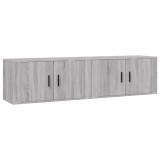 Cumpara ieftin Dulapuri TV montate pe perete 2 buc., gri sonoma, 80x34,5x40 cm