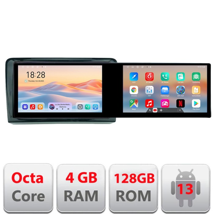 Navigatie VW PQB Kit-vw Edotec 2 ecrane 8 core 4+128 21.6 inch Incell android Wifi 5Ghz gps internet CarStore Technology