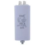 Condensator pentru motoare 400V, Well, 45 microfarazi, cu pin