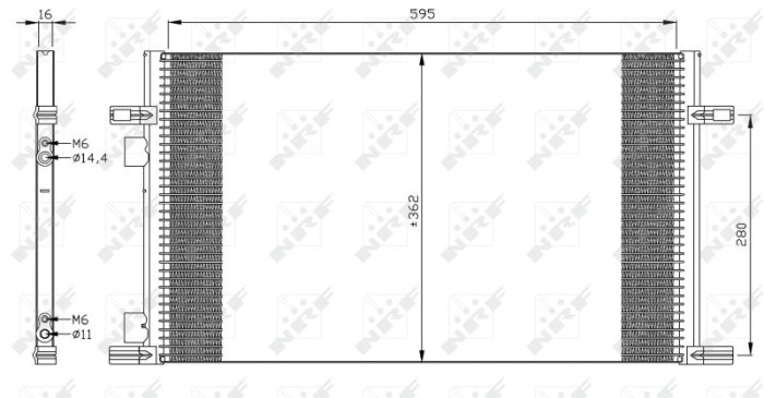 NRF 35298 EASY FIT Condensator, climatizare