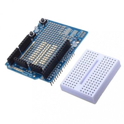 Placa + breadboard 170 puncte compatibil Arduino Uno R3 Leonardo foto