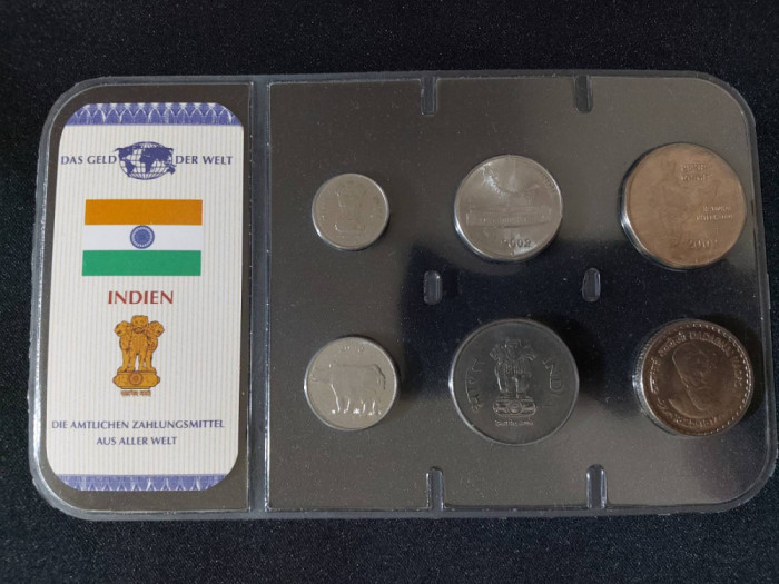 Seria completata monede - India 1988-2003 , 6 monede