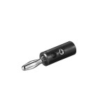 Mufa banana tata 4mm cu surub plastic negru Goobay