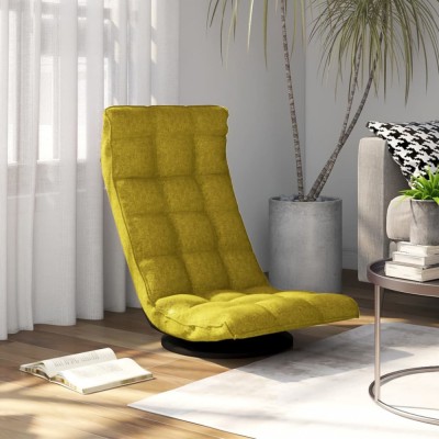 Scaun de podea pivotant, verde, material textil foto