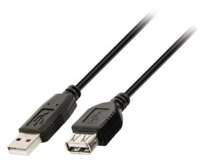 Cablu prelungire USB 2.0 USB tata - USB mama 3m WELL foto