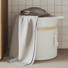 Gossi cos de depozitare, alb, &Oslash;38x36 cm, bumbac