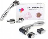 Derma roller corp set față ochi dermaroller dermaroller 3in1 oțel argint 3 piese