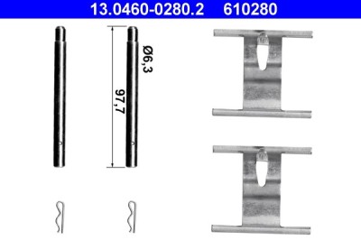 ATE 13.0460-0280.2 Set accesorii, placute frana foto