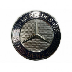 Emblema capota fata Mercedes Benz 57MM Negru