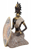 Cumpara ieftin Statueta decorativa Tribal Masai Seat, Mauro Ferretti, 13.5x9x24.5 cm, polirasina, multicolor