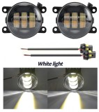 Cumpara ieftin Set 2 proiectoare ceata LED Dacia, Renault, Ford, Citroen, Suzuki, lumina alba, diamentru O91 mm 12V, carcasa aluminiu, mufa H8 H11