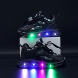 Adidasi negri cu luminite - Lore (Marime Disponibila: Marimea 21)