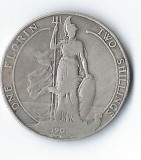 Moneda 2 shillings 1907 - Marea Britanie, 11,31 g argint 0,925