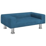 Cumpara ieftin Canapea pentru copii, albastru, 70x45x26,5 cm, catifea