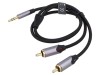 Cablu Jack-RCA 0,5m, aurit, Vention
