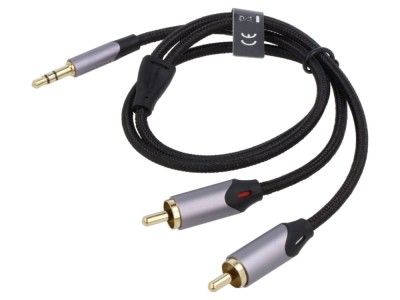 Cablu Jack-RCA 0,5m, aurit foto