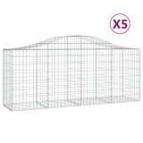 Cumpara ieftin Cosuri gabion arcuite 5 buc, 200x50x80/100 cm, fier galvanizat