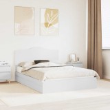 Cumpara ieftin Pat cu storage cu sertar Alb 160 x 200 cm Lemn prelucrat