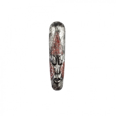 Masca tribala din lemn cu tematica africana Silver, Tip IV foto