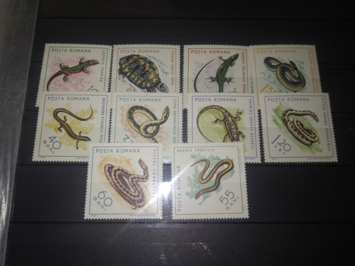 TIMBRE ROMANIA LP 601 REPTILE 1965
