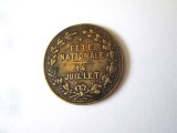 Franta medalie 14 iulie,ziua nationala a Republicii Franceze aproximativ 1890