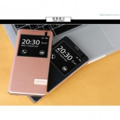 Husa flip S-View Usams Muge Series HTC One A9 Neagra foto