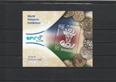 2007 LP 1778 EXPOZITIA FILATELICA MONDIALA EFIRO COLITA MNH NESTAMPILATA foto