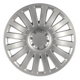 Capac roata auto Versaco Smart 13 inch argintiu, pentru jante din otel, din ABS, montaj usor, 1 bucata, model modern solid