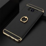 Husa de protectie pentru Samsung Galaxy A5 2017 Luxury Black Plated cu Inel de sustinere, MyStyle