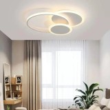 Cumpara ieftin Lustra LED cu Telecomanda Silvian cu 3 Cercuri 58W Lumina Rece Calda Neutra Dimabila Alb, Alessandro DESIGN