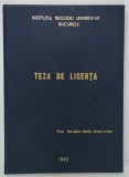 MUNCA SI RASPLATA EI IN LUMINA MORALEI CRESTINE , TEZA DE LICENTA de BALABAN MIHAI , 1983