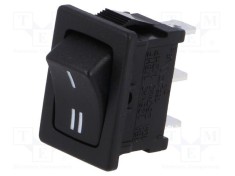 Comutator Rocker SCI SPDT 2 poziții ON-ON 10A 250VAC negru