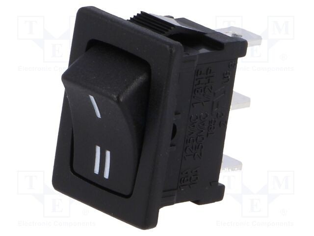 Comutator Rocker SCI SPDT 2 poziții ON-ON 10A 250VAC negru