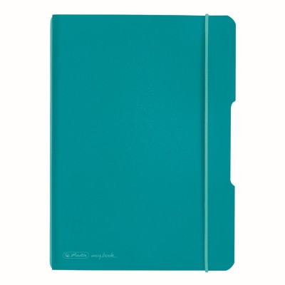 Caiet my.book flex a5 40f dictando turcoaz cu logo turcoaz foto