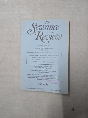 The Sewanee Review - Gladys Swan - nr. 4/1981 foto