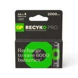 Set 4 acumulatori GP NiMH Recyko Pro AA R6 2000mAh 1.2V GP210AAHCBR21-2TLB4
