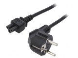 Cablu Alimentare 3x0,75mm2 Ștecăr Unghiular &ndash; IEC C5 Mamă