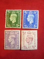 Serie mica Uzuale George VI- 1937-1939 Marea Britanie ,4 val. sarniera