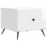 vidaXL Masă de cafea Alb foarte lucios 49 x 50 x 40 cm Lemn prelucrat 895659