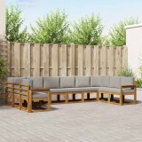 vidaXL Set de canapea cu pernă 10 pcs Gri natural și deschis 3367044
