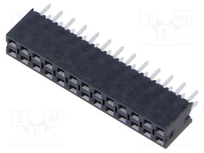 Conector şiruri pini soclu tată PIN 26 drept 2,54mm THT 2x13 SAMTEC foto