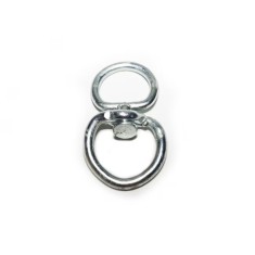 Set 100 x Vartej metalic cu doua inele, argintiu, nr 7, &Oslash; 6 mm, diametru 47 mm / 44 mm