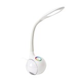 Lampa de birou Platinet, 5 W, 2400 mAh, 34 x LED, 515 x 128 x 110 mm, ABS, RGB, Alb