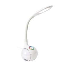 Lampa de birou Platinet, 5 W, 2400 mAh, 34 x LED, 515 x 128 x 110 mm, ABS, RGB, Alb